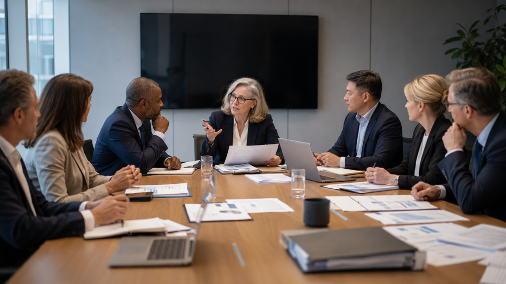Company board discussing a conflict-of-interest transaction