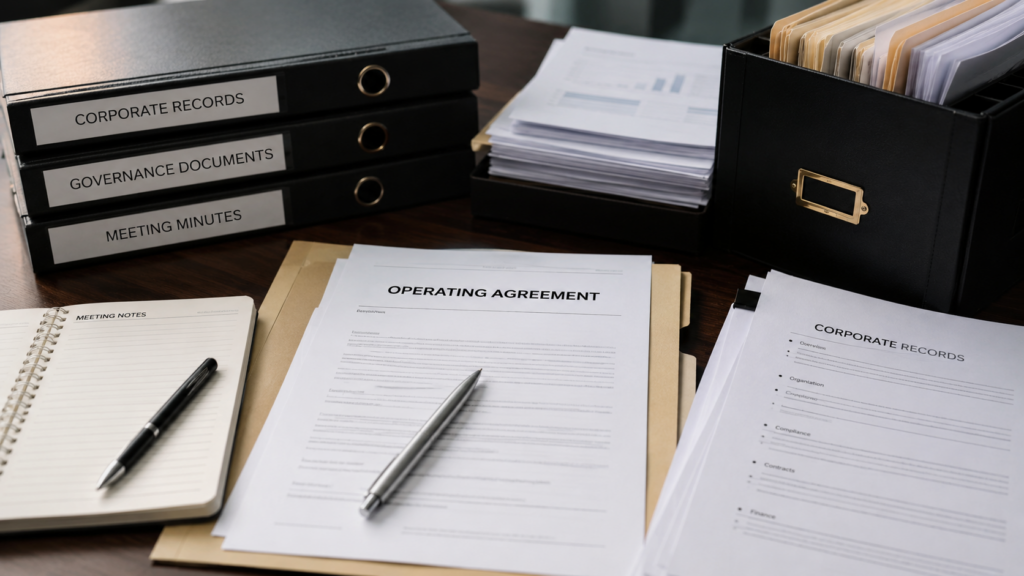 Company records and operating agreement documents