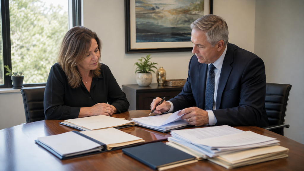 Family reviewing personal property for Alabama summary distribution