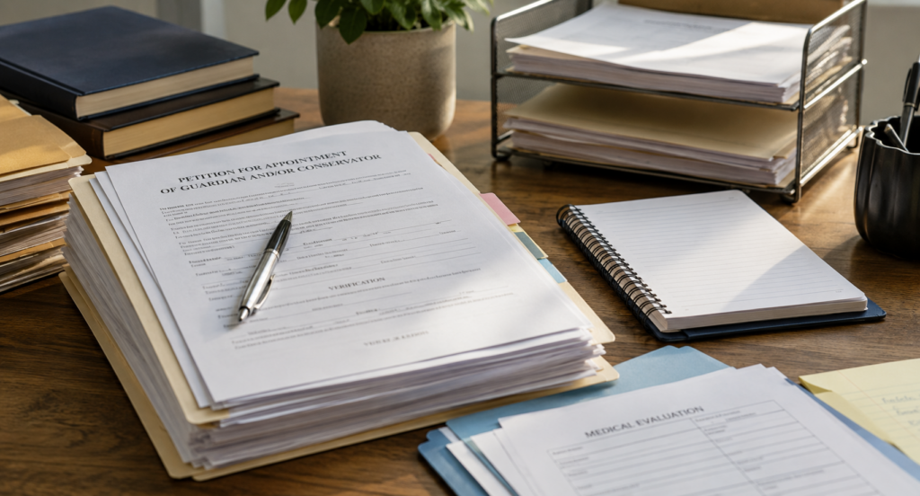 Alabama guardianship petition and court notice documents